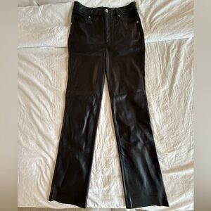 Black Faux Leather Pants Express 90s slim
